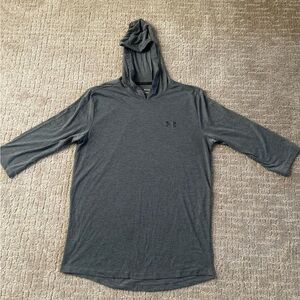 Under Armour Threadborne Gray Hoodie 3/4 sleeve